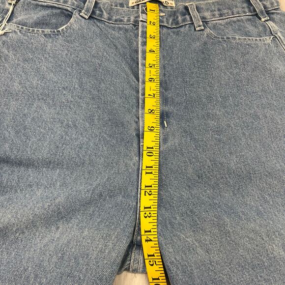 Gravel & Gold Placer Super High-Rise Wide Leg Cotton Blue Plus Size Denim Jeans - Picture 10 of 10